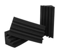 Amosfun Lot de 3 Panneaux Acoustiques Bass Trap en Mousse Haute Densité Noire pour Isolation des Murs et Amélioration Qualité Sonore les Bars Karaoké