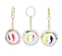 Amosfun Lot de 3 Porte-clés Décoratifs en Métal Pendentif Poisson Koi Rouge, Noir et Doré, Porte-clés Créatifs pour Paquet à Main et Paquet à Dos, Accessoire Kawaii Symbolisant