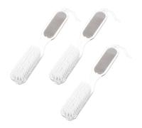 Amosfun Lot de 3 Râpes Exfoliantes pour Pieds Brosse à Pieds Lime Anti-callosités 4-en-1 Nettoyage des Peaux Mortes Usage Manuel pour Pédicure à Domicile