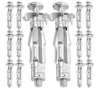 Amosfun Lot de 30 Chevilles Métalliques pour Cloisons Sèches M4 X 32 Mm, Boulons à Expansion Galvanisés pour Fixation Portes et Plaques de Plâtre, Ancrage Mural Creux Industriel Robuste