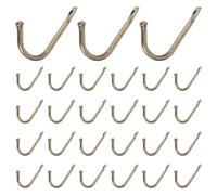 Amosfun Lot de 30 Crochets Métalliques en J pour Porte Crochets Muraux Robustes en Fer Suspendre Polyvalents pour Vêtements Clés et Accessoires Rangement Optimisé Cuisine Salle