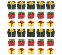 Amosfun Lot de 30 mini boîtes en résine miniature pour décoration de gâteau de Noël