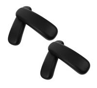 Amosfun Lot de 4 Accoudoirs Ergonomiques en PU Noir pour Chaise de Bureau avec Installation Facile et Trous de Montage de 10cm, pour Entretien de Chaise de Bureau