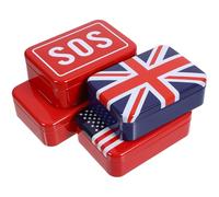 Amosfun Lot De 4 Boîtes À Biscuits De En Fer Blanc Boîte À Bonbons Pot À Biscuits En Métal Rangement Pour Fêtes Voyages Et