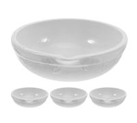 Amosfun Lot de 4 Capsules D'évaporation en Céramique Blanche 100ml, Forme Ronde avec Stabilité Thermique, pour Manipulation Simultanée D'échantillons en Laboratoire Pédagogique