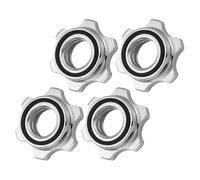 Amosfun Lot de 4 Écrous Hexagonaux Antidérapants 25 Mm, Écrous de Sécurité pour Barre D'haltères Universels, Double Verrouillage, en Fonte, Accessoires pour Équipements de Musculation