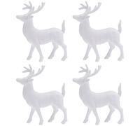 Amosfun Lot de 4 Figurines de cerf Blanc 14 cm