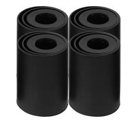 Amosfun Lot de 4 Housses Télescopiques pour Vérin de Chaise de Bureau, Protection Rotative Antidérapante en Trois Parties, Manchon de Remplacement Noir, Usage Professionnel