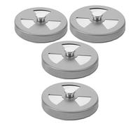 Amosfun Lot de 4 Plaques de Ventilation en Acier Inoxydable pour Conduit d'Aération, Couvercles Réglables Clapet pour Fours et Cheminées, Circulation d'Air Optimisée, Accessoire de