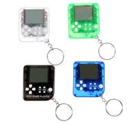 Amosfun Lot de 4 Porte-Clés Mini Console de Jeux Vidéo Transparents Décoration Pendentif Suspendu pour Clés et Paquet Présent Anniversaire Joueur Ornement de Clé Rétro
