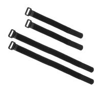 Amosfun Lot de 4 Sangles de Fixation en Nylon Noir pour Cadre et Guidon de Vélo, Résistantes à l'usure, Sécurisées et Fiables pour Porte Vélo Mural et Rangement