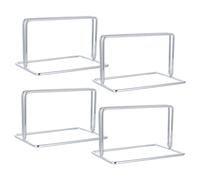 Amosfun Lot de 4 Supports en Acier Laminé à Froid pour Cloison de Bureau Fixation Stable Antidérapante, pour Bureaux Étudiants et Séparations en Salle d'Examen