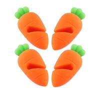 Amosfun Lot de 4 Supports Lève-couvercle Anti-déversement en Silicone Résistant la Chaleur, Accessoire la Cuisine Compact pour Casseroles et Soupes, Libérateur de Vapeur Pratique