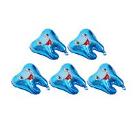 Amosfun Lot de 5 ballons de douche en forme de dent mignons et réutilisables en feuille d'aluminium pour décorations d'intérieur et d'extérieur pour anniversaires et célébrations