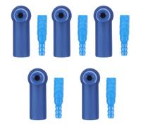 Amosfun Lot de 5 Connecteurs de Purge D'huile de Frein en Abs Bleu, Adaptateurs Réglables pour Outil de Changement Rapide du Liquide de Frein Automobile, Accessoires Professionnels