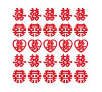Amosfun Lot de 5 paquets de confettis de mariage rouge double chance chinois décorations de mariage pour la Saint-Valentin chambre à coucher bonbons Assiette de fruits Nouvelle décoration de la maison