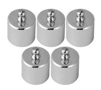 Amosfun Lot de 5 Poids D'étalonnage 100 G M2 Chromé pour Balances Numériques, Matériel Pédagogique Précis, Fournitures de Pesée, Calibrage Électronique, Usage Industriel et Scientifique