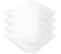Amosfun Lot de 50 Pochettes Autocollantes pour Disque Vinyle en PP Blanc, Protection L'humidité, Transparent Cristal, pour Collectionneurs de Vinyles