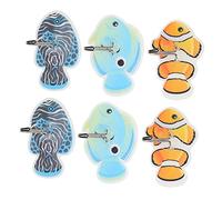 Amosfun Lot De 6 Adhésifs En Forme D'animaux De Rangement En Forme De Poisson Muraux Polyvalents Pour La Décoration De La Maison Et Du Bureau