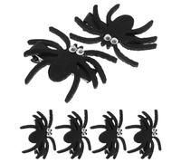 Amosfun Lot de 6 barrettes à cheveux araignées pour Halloween - Personnage araignée - Accessoire de cheveux pour enfants - Décoration pour fête d'Halloween - (noir)