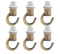 Amosfun Lot de 6 Crochets Suspendre au Plafond M10 en Alliage de Zinc, Finition Bronze Ancien, Crochet Ouvert pour Luminaire, à Suspendre de Lampe et Lanterne, Accessoire Éclairage