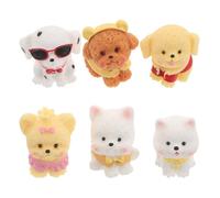 Amosfun Lot De 6 Figurines d'animaux Miniatures pour Décorer Votre Table Ou Votre Bureau. Modèles À Thème Réalistes pour Voiture, Table Ou Gâteau. Adorables Petits Animaux De Compagnie