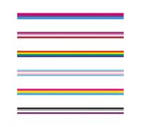 Amosfun Lot de 6 Rubans Arc-en-ciel Décoratifs pour Loisirs Créatifs, 90 X 5 Cm, Polyester Multicolore, Rubans pour Coiffure, Emballage Présent et Décoration de Fête Couleur Aléatoire