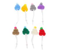Amosfun Lot de 8 Mini Chapeaux en Laine pour Petits Animaux, Accessoires Adorables et Lavables, pour Fêtes et Jours Froids Style Aléatoire