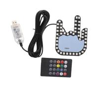 Amosfun Lumière Led Voiture Contrôle Main Signal Pare-brise Gadget Fun Drôle Femme Camion Amusement Œil Lumière Signe Doigt Trucs Camion Fenêtre