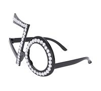 Amosfun Lunettes de fête numériques pour décoration d'anniversaire, design créatif, accessoire de cabine photo, lunettes élégantes et amusantes pour célébration festive, lunettes uniques et chics