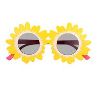 Amosfun Lunettes de Soleil Décoratives Tournesol Jaunes pour Garçon et Filles Unisexe, Accessoires Légers et Robustes pour Fête et Déguisement, Verres à Fleurs pour Photo et Plein Air,