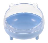Amosfun Maison Aléatoire en Couvercle Hamster Bain de Plastique de Sable Transparent Demi-fermé, Design Fin Couleur et Petits Animaux, Usage Intérieur et Extérieur Couleur Aléatoire