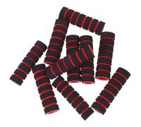 Amosfun Manchons en Mousse de Remplacement 10 Pcs pour Équipement de Musculation, Coussinets de Pied 20 Mm X 105 Mm, Noir et Rouge, Accessoires pour Machine d'exercice Fitness Polyvalente