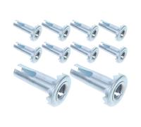 Amosfun Manchons Pivotants en Fer Argenté pour Roulettes de Chaises de Bureau, Support Robuste pour Tige de Roulette, 10 Pièces, Installation Facile, Usage Polyvalent Bureau