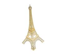 Amosfun Maquette Tour Eiffel en Métal Doré 38 Cm - Sculpture Décorative Architecturale, Ornement de Bureau Romantique, Modèle Miniature Souvenir Voyage pour Salon et Décoration Intérieure