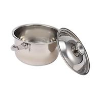 Amosfun Marmite de cuisson en acier inoxydable avec couvercle et poignée, légère et antiadhésive, pour soupe, ragoût et cuisinière à induction, chaudière portable de conservation de la chaleur pour la