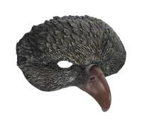 Amosfun Masque Aigle Réaliste en Pu Bande Élastique Ajustable, Matériau Robuste, Accessoire Unique pour Cosplay et Spectacle Scénique, Unisexe Adulte