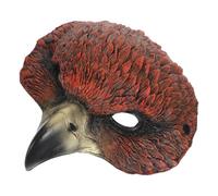 Amosfun Masque Animal Réaliste en Pu Marron Bande Élastique, Design Respirant et Robuste, pour Cosplay et Performance Scène Halloween