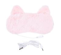 Amosfun Masque Chauffant USB Yeux Compresses Chaudes, en Flanelle Douce et Pp, Cache-œil 3d Occultant Maison Avant le Coucher, Soulage la Fatigue