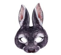 Amosfun Masque De Carnaval Dhalloween Masques Animal Demi-visage s De Bal Masqués Fournitures De Fête De Paques Demi- De Paques De Pâques 3d Lapin Facial