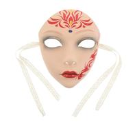 Amosfun Masque de Cosplay Femme Style Chinois Traditionnel en Plastique Léger, Masque Intégral Peint Main Couleur Peau Claire, Accessoire Hanfu pour Bal Masqué Carnaval et Spectacles