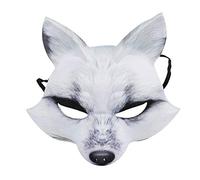 Amosfun Masque de renard pour Halloween, accessoire de costume d'Halloween, masque de fête, cosplay, etc.