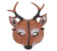 AMOSFUN Masque de renne réaliste pour Halloween - En polyuréthane - Pour bal masqué, Halloween, danse, carnaval