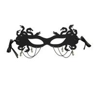 Amosfun Masque de Sorcière Medusa Demi-visage en Tissu Confortable, Accessoire Cosplay Halloween pour Femme, Masque de Fête et Bal Masqué, Léger et Adaptable, Costume Carnaval Adultes