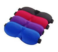 Amosfun Masque Yeux 3d en Polyester Respirant et Mousse, Soulage la Pression Oculaire, pour Dormir en Intérieur ou Camping, Lot de 4 Pièces Noir