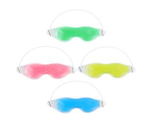 Amosfun Masque Yeux en Gel Chaud et Froid, Lot de 4 Pièces Colorées, Réutilisable, Masque Rafraîchissant pour Soulager la Fatigue Oculaire et Réduire les Poches, pour Sommeil et Détente