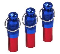 Amosfun Médaille D'identification pour Animaux de Compagnie en Laiton, Tube D'identité pour Chien, Résistance la Corrosion, Sécurité Vie Privée, Lot de 3 Pièces, Accessoire pour Collier,