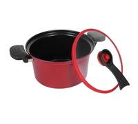 Amosfun Micro cocotte minute rouge avec couvercle anti-adhésif multifonction pour la cuisine à la maison Cuiseur à soupe et ragoût basse pression avec conduction rapide de la chaleur Compact ménage