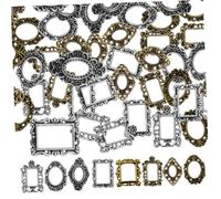 Amosfun Mini Cadre Photo Vintage pour Nail Art en Métal, 40 Pièces, Décorations Ongles Baroque, Mini Cadres Photo Paysage pour Salon et Usage Professionnel