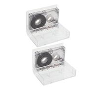 Amosfun Mini Cassette Audio 2 Pièces 60 Minutes Plastique pour Enregistrement Portable, Compatible avec Divers Enregistreurs et Machines Interview, pour Cours de Langues et Discours